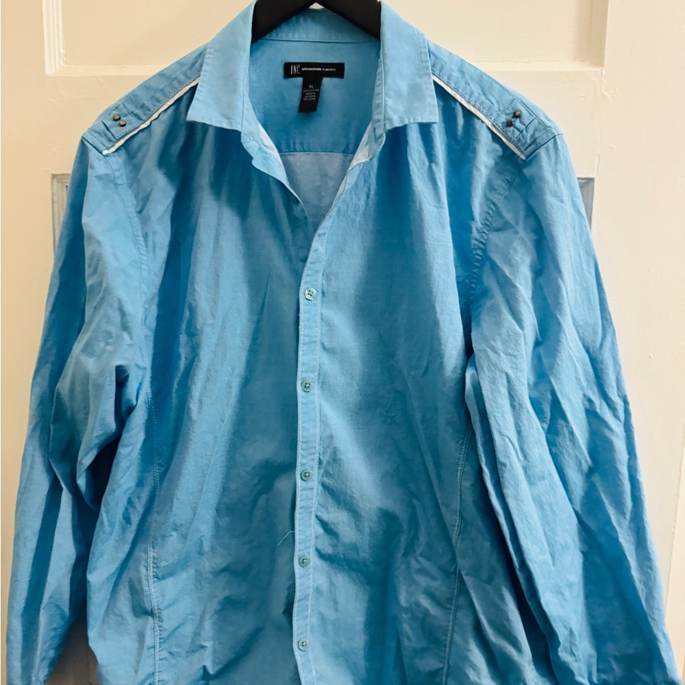 ⭐️INC Men’s button down, Blue, Sz XL.